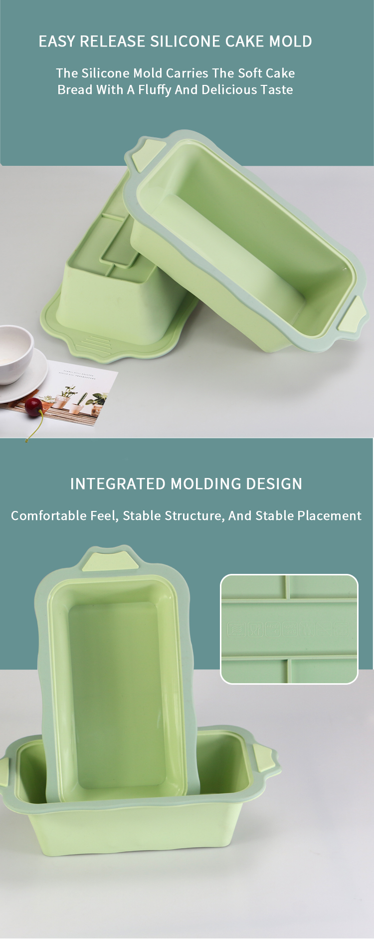 High Quality Rectangle Silicone Toast Mold Non-Stick Pan Baking Kitchen Tools High-Temperature Cake Molds Baking Plate
