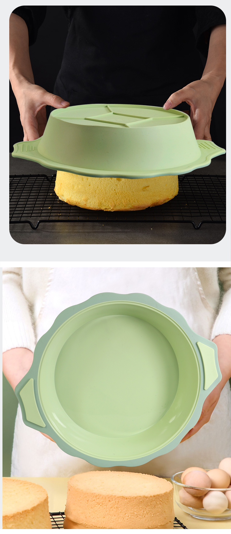 Hot Selling Products 2023 Cake Mold Baking Oven Accessories Cake Tools Non-Stick Bakeware Pan Round Shape Diy Silicone Cake Pan