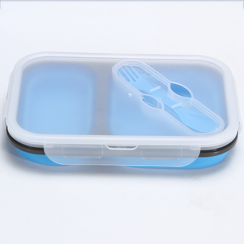 Bento Lunch Box 2 Compartment Durable food storage container collapsible lunch box containers