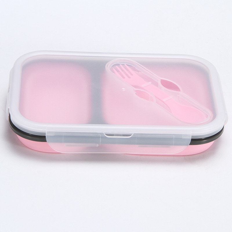 Bento Lunch Box 2 Compartment Durable food storage container collapsible lunch box containers