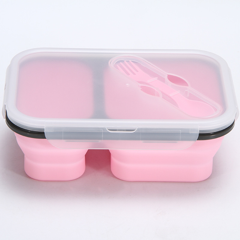 Bento Lunch Box 2 Compartment Durable food storage container collapsible lunch box containers
