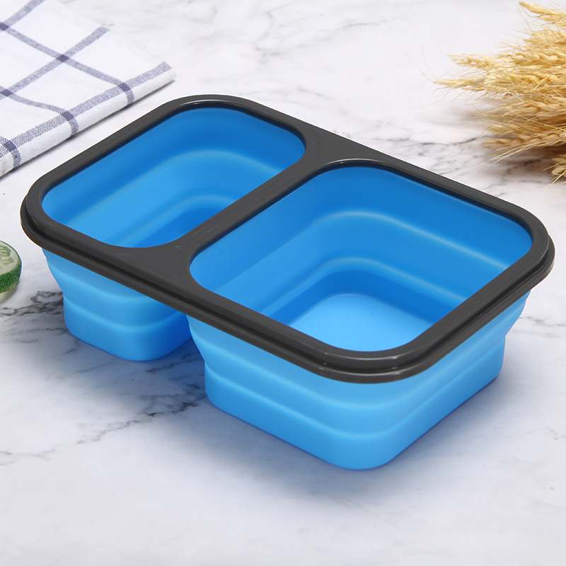 Bento Lunch Box 2 Compartment Durable food storage container collapsible lunch box containers
