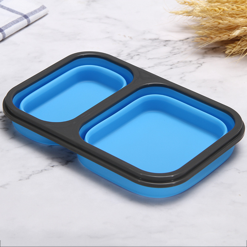 Bento Lunch Box 2 Compartment Durable food storage container collapsible lunch box containers