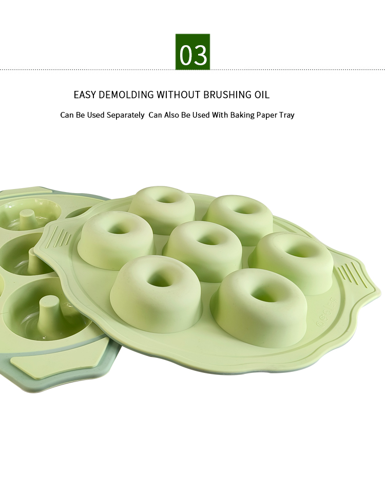 7-Cavity Silicone Cake Molds Mousse Cake Bakeware Baking Utensils Tool Chocolate Mold Silicone Donut Baking Pan Mold Tray