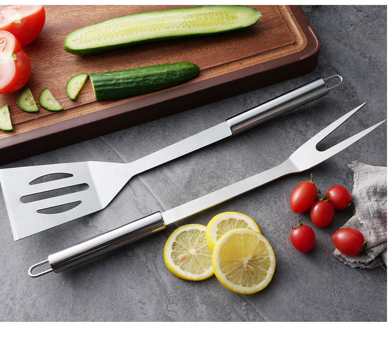 3 Pieces Bbq Tools Set Outdoor Barbecue Grill Utensils Stainless Steel Bbq Grill Combination Set For Bbq Accessories