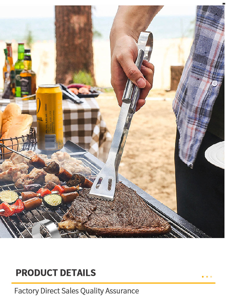 3 Pieces Bbq Tools Set Outdoor Barbecue Grill Utensils Stainless Steel Bbq Grill Combination Set For Bbq Accessories