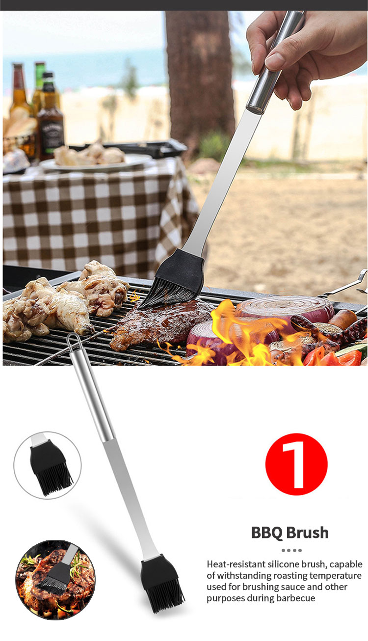 Complete Bbq Accessories 5pcs Bbq Tools Set Bbq Grill Tools Set For Outdoor Barbecue Camping Barbecue Grill Utensils
