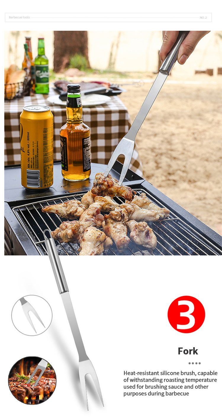 Complete Bbq Accessories 5pcs Bbq Tools Set Bbq Grill Tools Set For Outdoor Barbecue Camping Barbecue Grill Utensils