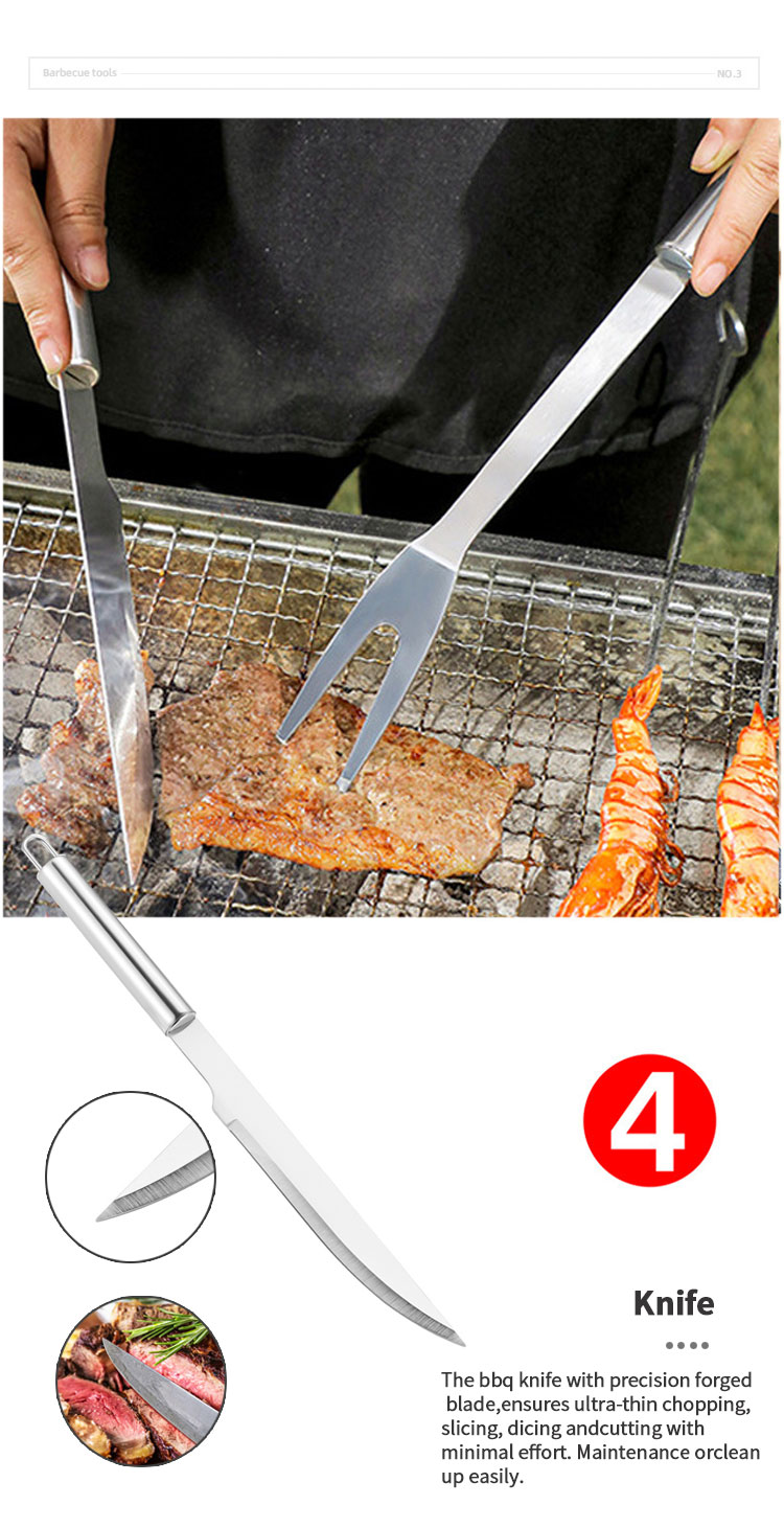 Complete Bbq Accessories 5pcs Bbq Tools Set Bbq Grill Tools Set For Outdoor Barbecue Camping Barbecue Grill Utensils