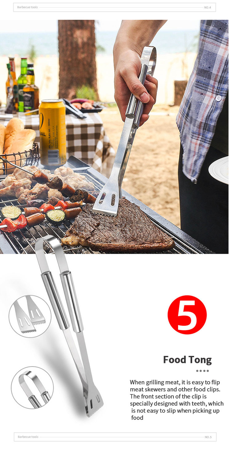 Complete Bbq Accessories 5pcs Bbq Tools Set Bbq Grill Tools Set For Outdoor Barbecue Camping Barbecue Grill Utensils