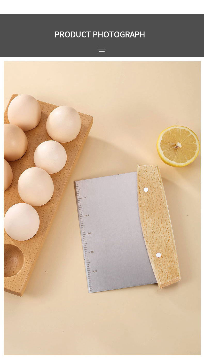 Dough Scraper Cake Scraper Bread Cutter Food Grade Dough Cutter Baking Tools Stainless Steel Dough Cutter With Measurement