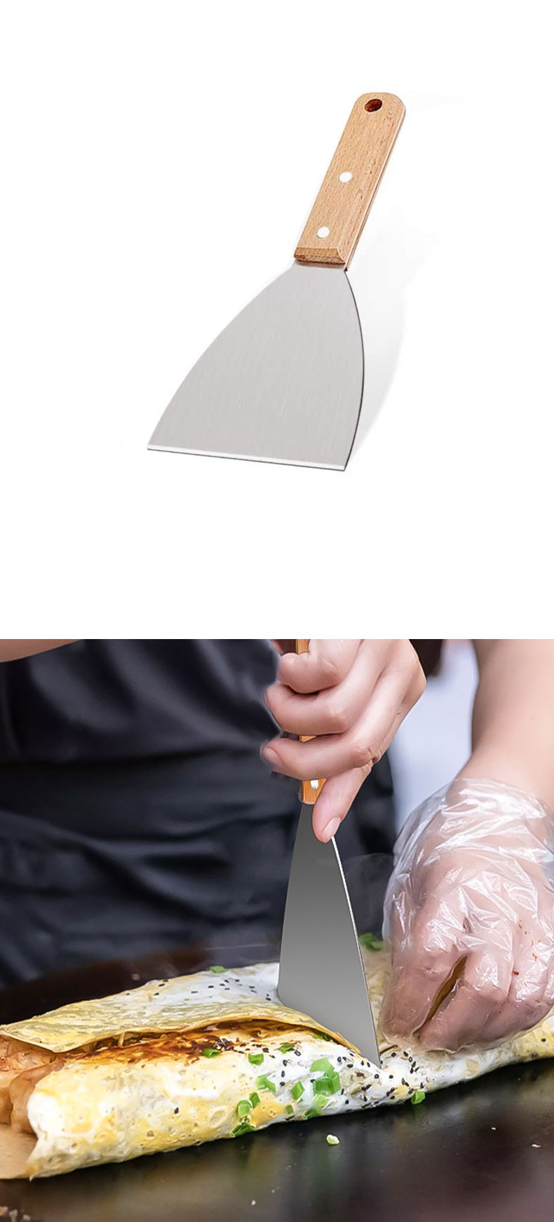 Hot Selling Products 2023 Stainless Steel Griddle Spatula Steak Scraper Bbq Tools Grill Spatula Turner For Bbq Grills