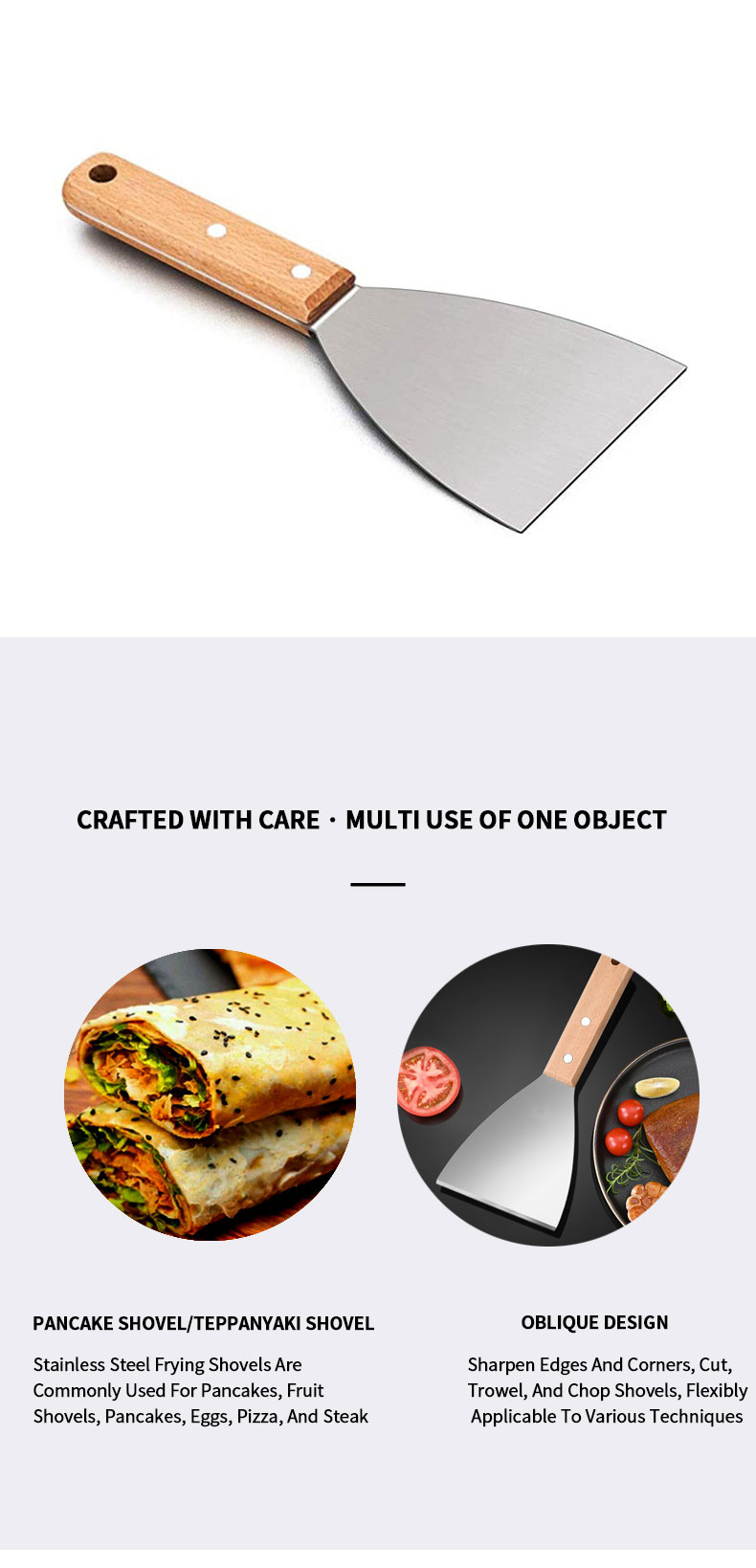 Hot Selling Products 2023 Stainless Steel Griddle Spatula Steak Scraper Bbq Tools Grill Spatula Turner For Bbq Grills