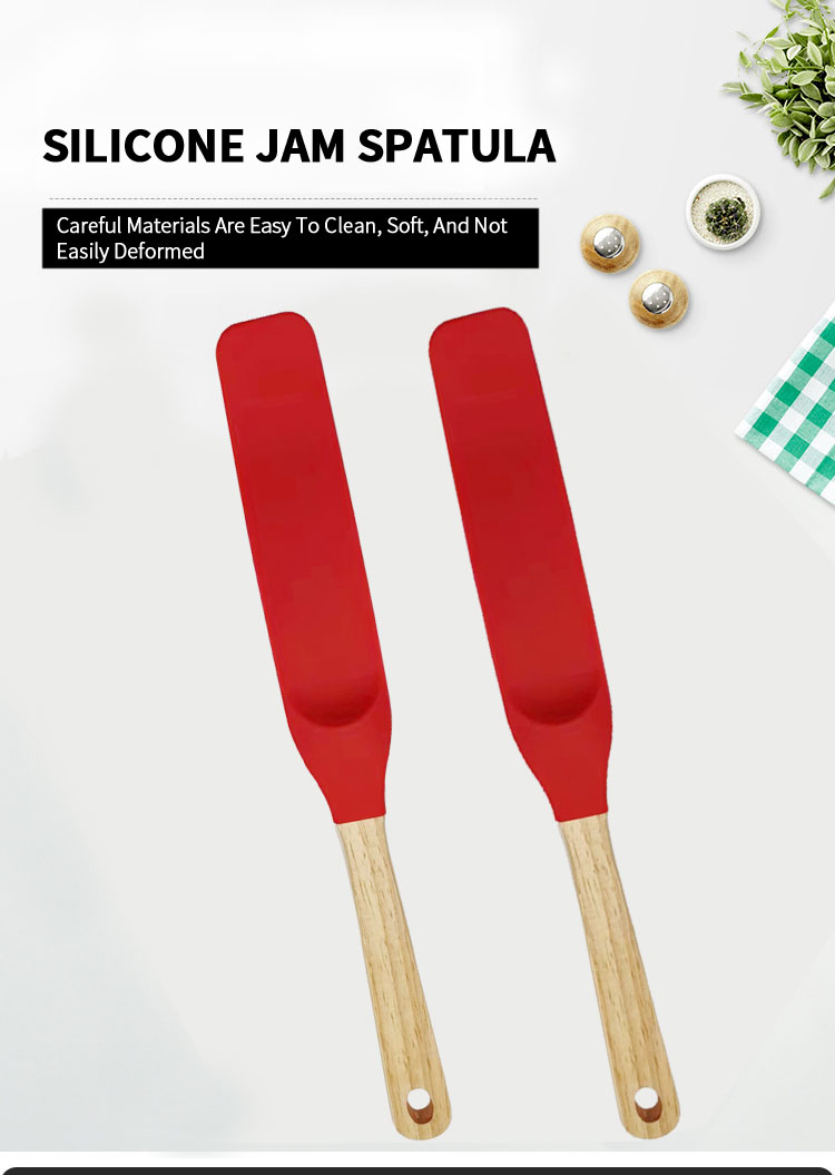 Non-Stick Long Handle Spatula Silicone Kitchen Accessory Multifunction Baking Utensil Jam Spatula