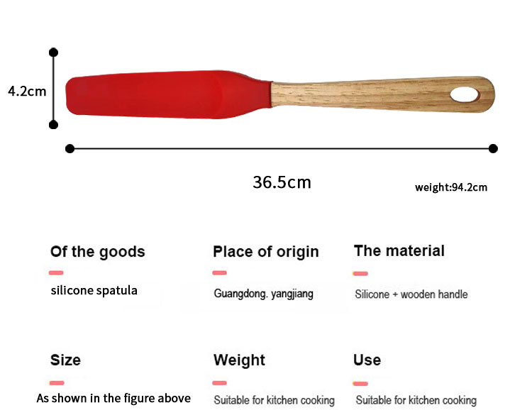 Non-Stick Long Handle Spatula Silicone Kitchen Accessory Multifunction Baking Utensil Jam Spatula