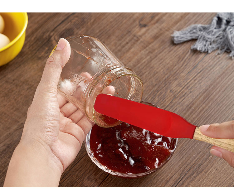 Non-Stick Long Handle Spatula Silicone Kitchen Accessory Multifunction Baking Utensil Jam Spatula