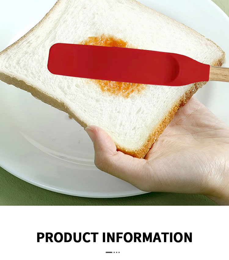 Non-Stick Long Handle Spatula Silicone Kitchen Accessory Multifunction Baking Utensil Jam Spatula