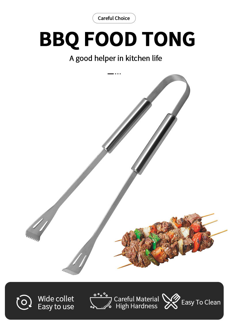 Kitchen Tongs For Cooking Or Grilling Bbq Accessories Heat Resistant Stainless Steel Bbq Tongs Perfect For Cooking Grill