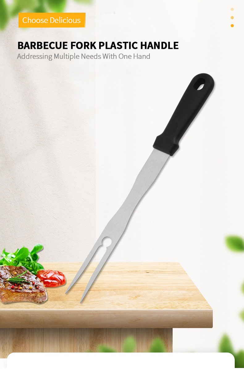 New Design Stainless Steel Cooking Bbq Meat Fork With Pp Wood Handle Grill Tools Stainless Steel Bbq Grill Fork