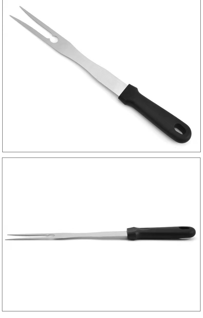 New Design Stainless Steel Cooking Bbq Meat Fork With Pp Wood Handle Grill Tools Stainless Steel Bbq Grill Fork