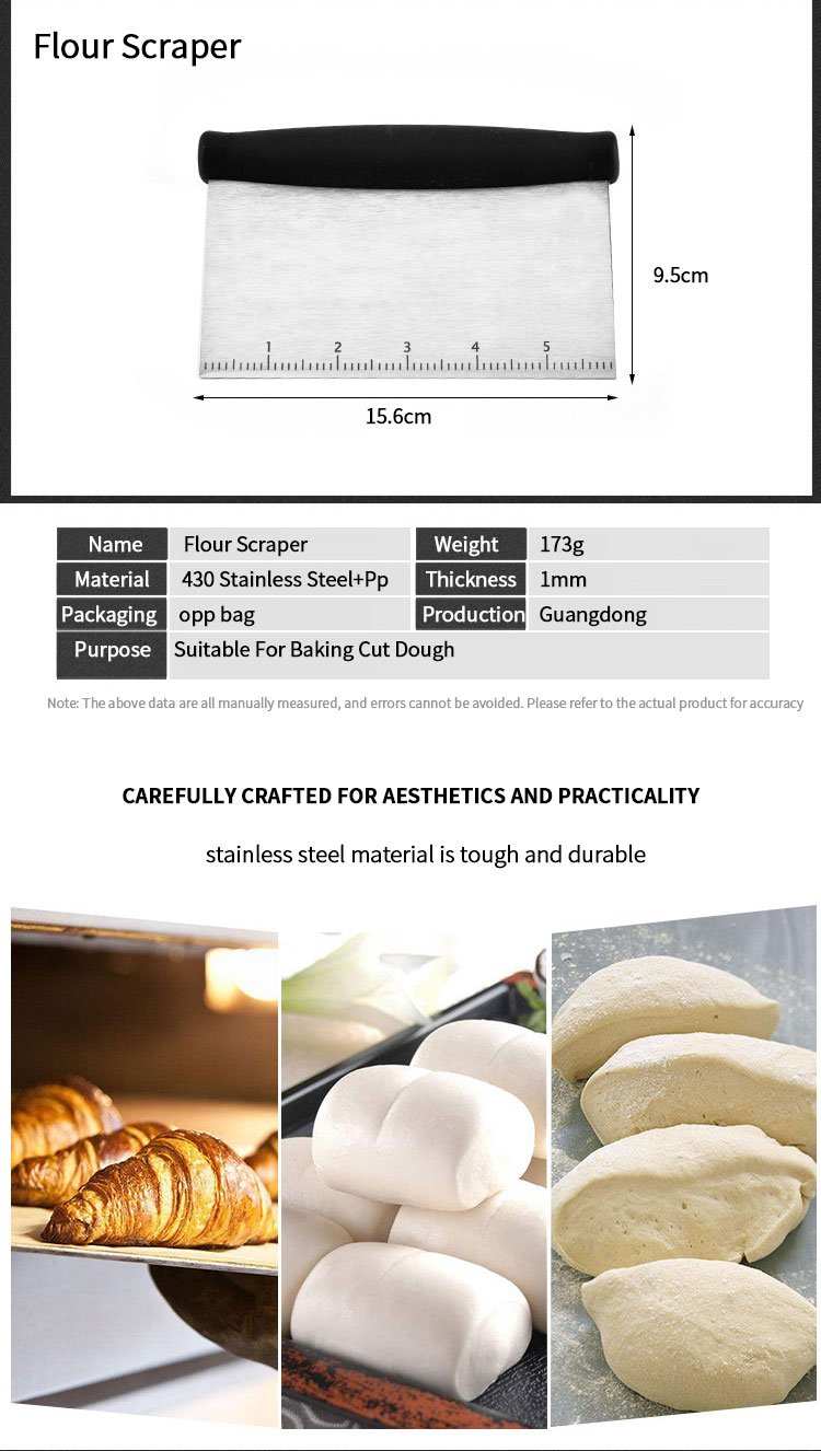 stainless steel dough scraper