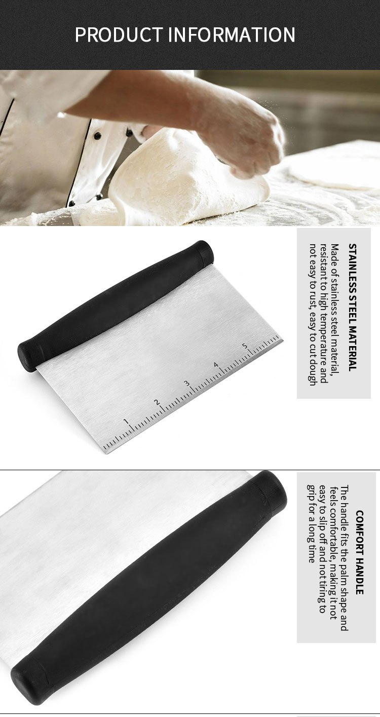 stainless steel dough scraper