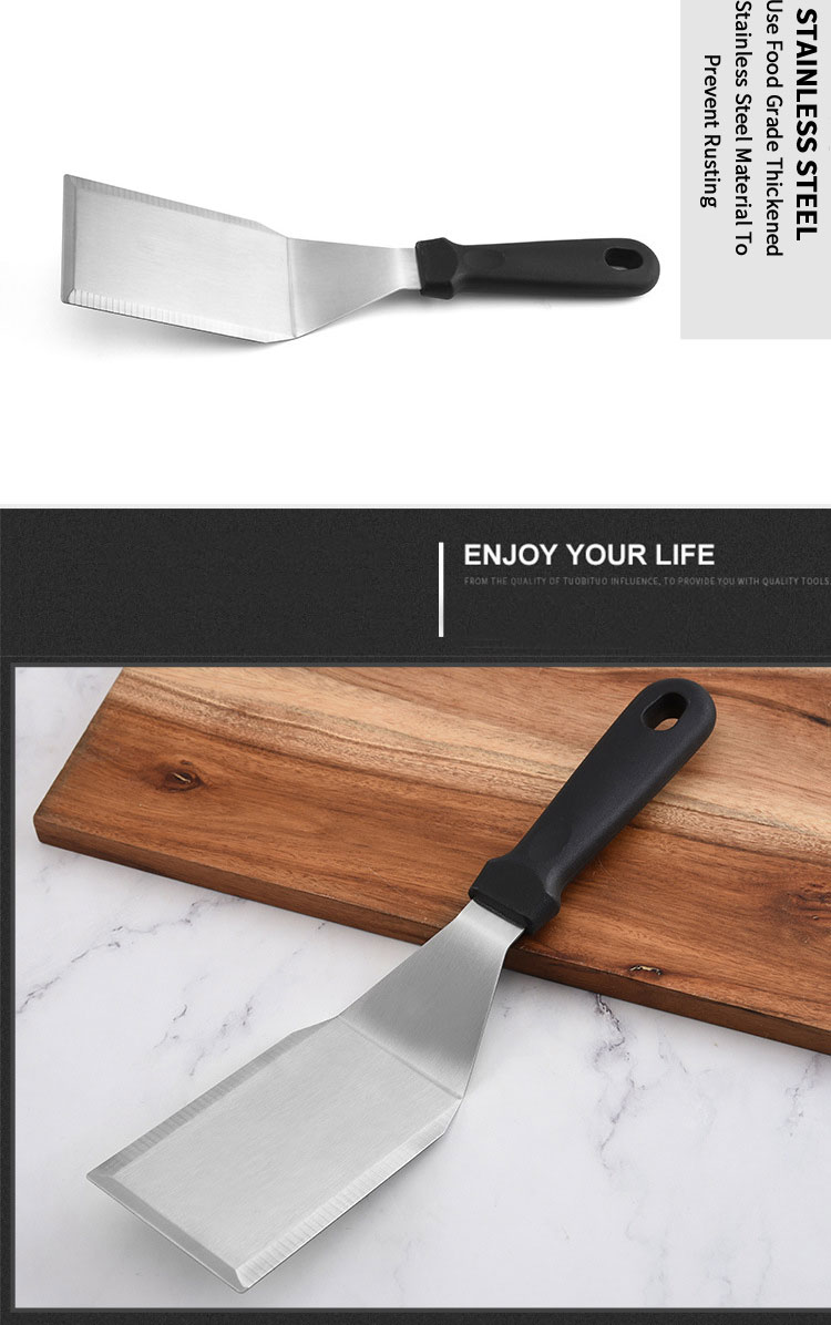 Stainless Steel Barbecue Tool Griddle Bbq Spatula Pancake Flipper Hamburger Turner Restaurant Grill Turner Scraper