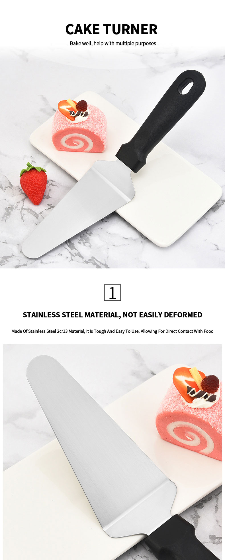 Stainless Steel Bakeware Serving Turner Pizza Tools Pizza Server Stainless Steel Pizza Cutter Wheel Slicer Shovel Turner