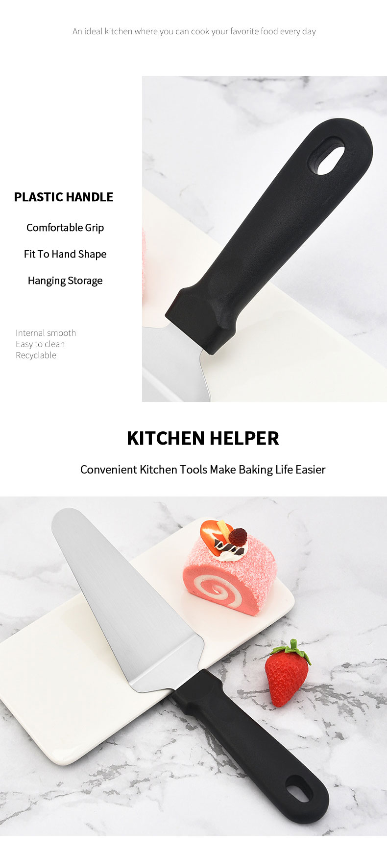 Stainless Steel Bakeware Serving Turner Pizza Tools Pizza Server Stainless Steel Pizza Cutter Wheel Slicer Shovel Turner