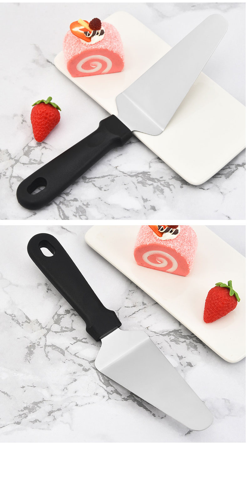 Stainless Steel Bakeware Serving Turner Pizza Tools Pizza Server Stainless Steel Pizza Cutter Wheel Slicer Shovel Turner