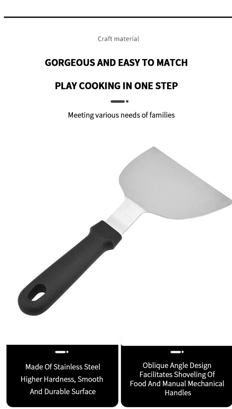 Burger Smasher Hamburger Turner Scraper Grill Turner BBQ Spatula Pancake Flipper Stainless Steel Griddle Spatula for BBQ Grill