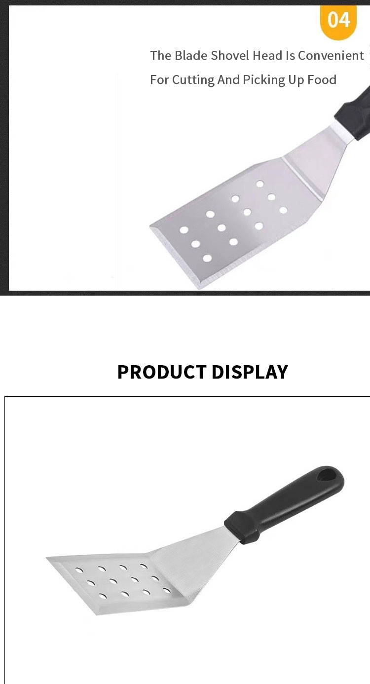 Metal Griddle Spatula Bbq Tools Slotted Spatula Turner Bbq Grill Stainless Steel Spatula With Round Holes