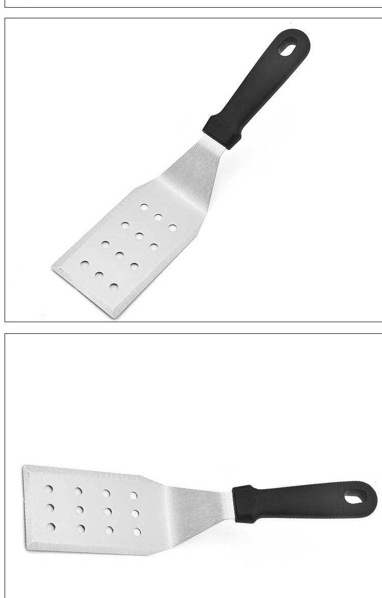 Metal Griddle Spatula Bbq Tools Slotted Spatula Turner Bbq Grill Stainless Steel Spatula With Round Holes