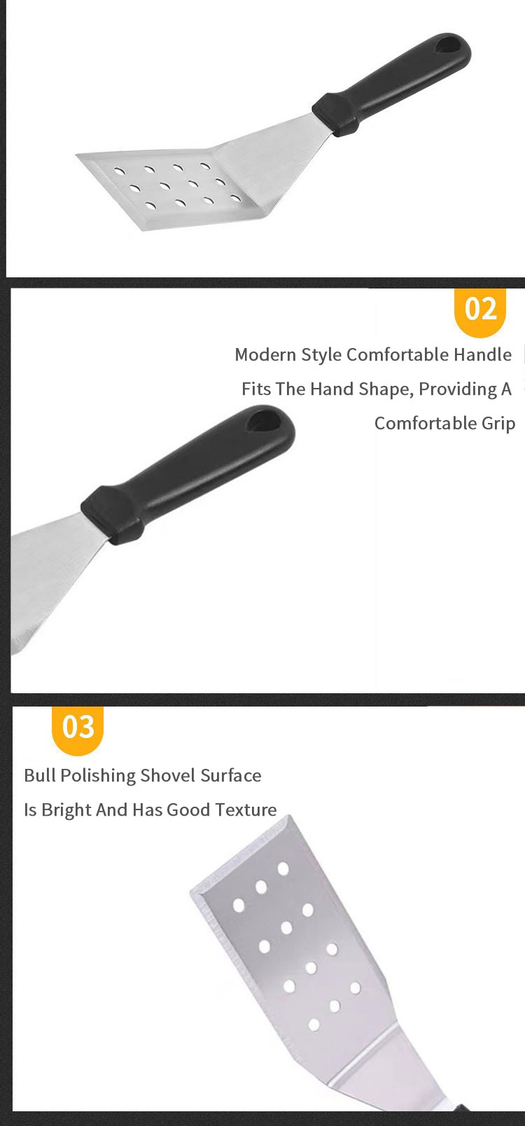 Metal Griddle Spatula Bbq Tools Slotted Spatula Turner Bbq Grill Stainless Steel Spatula With Round Holes