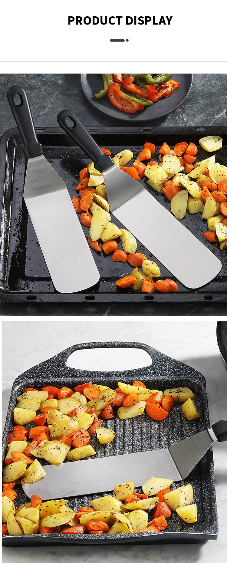 Frying spatula turner barbecue accessories kitchen steak Indoor/Outdoor Multifunction Stainless Steel BBQ Grill Spatula