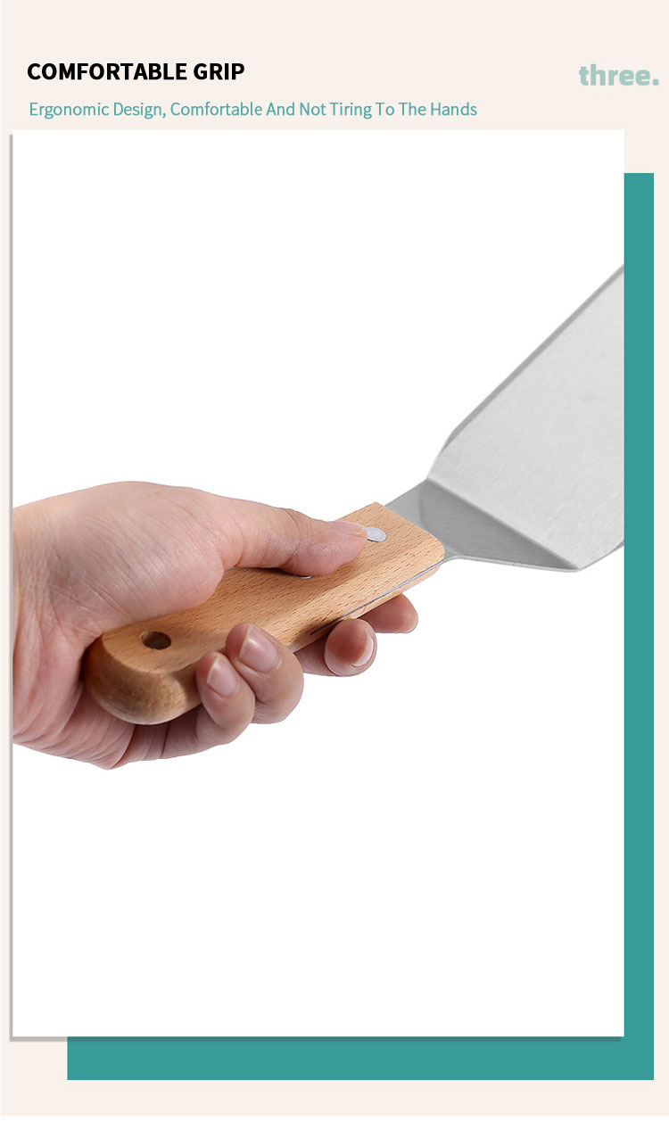 Hamburger Turner With Rosewood Handle Griddle Grill Turner/Burger Spatula Outdoor Bbq Accessories Barbecue Shovel