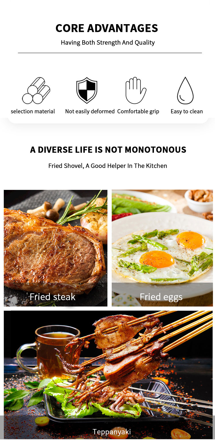 Hamburger Turner With Rosewood Handle Griddle Grill Turner/Burger Spatula Outdoor Bbq Accessories Barbecue Shovel