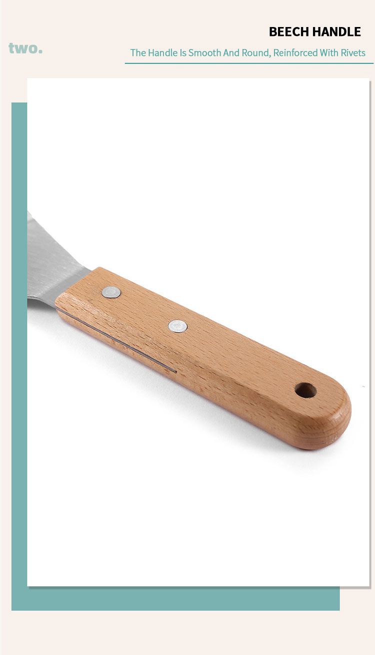 Hamburger Turner With Rosewood Handle Griddle Grill Turner/Burger Spatula Outdoor Bbq Accessories Barbecue Shovel