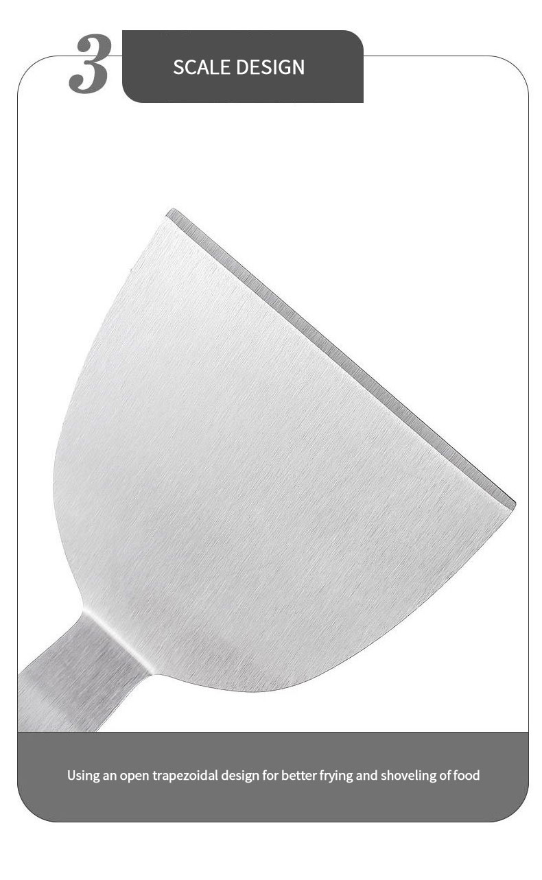 Hot Selling Stainless Steel Scraper Cutter With Wooden Handle Home Kitchen Pizza Shovel Bar Cake Cream Scraper Tools
