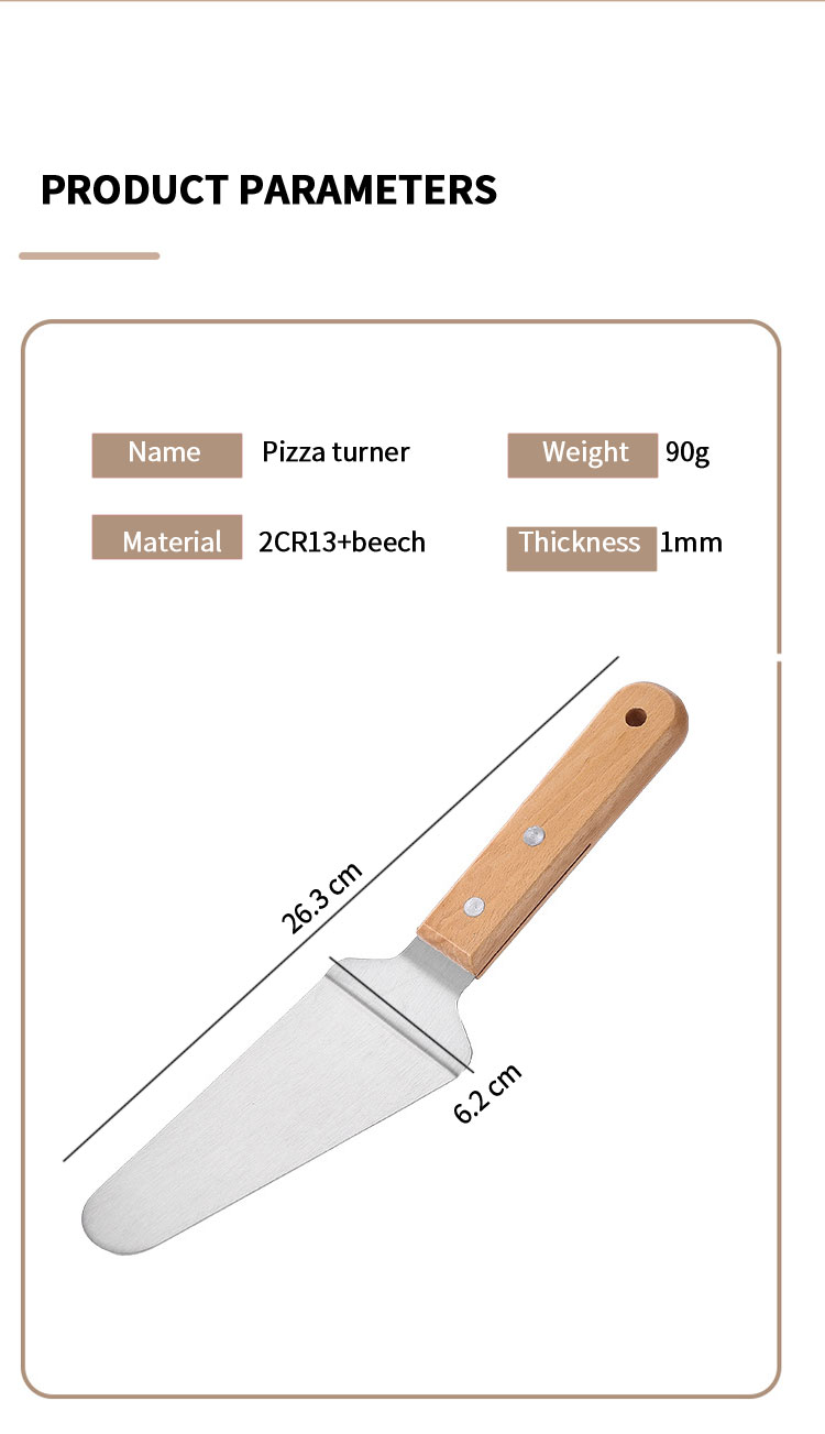 Hot Sale Stainless Steel Triangular Pizza Server Kitchen Tool Pizza Cutting Knife Cake Spatula Cheese Shovel Pizza Cake Turner