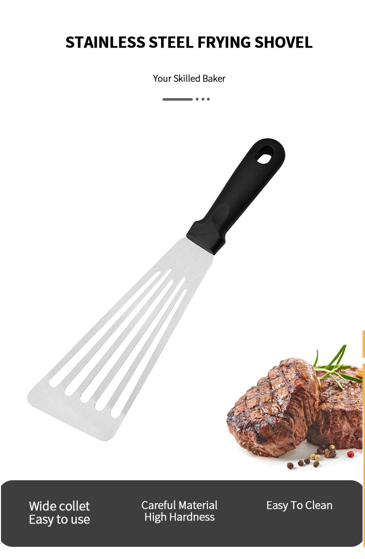 Grill Tools Set BBQ Accessories Slotted Spatula Kitchen Gadgets Stainless Steel Slotted Fish Turner Spatula for Meat Grilling