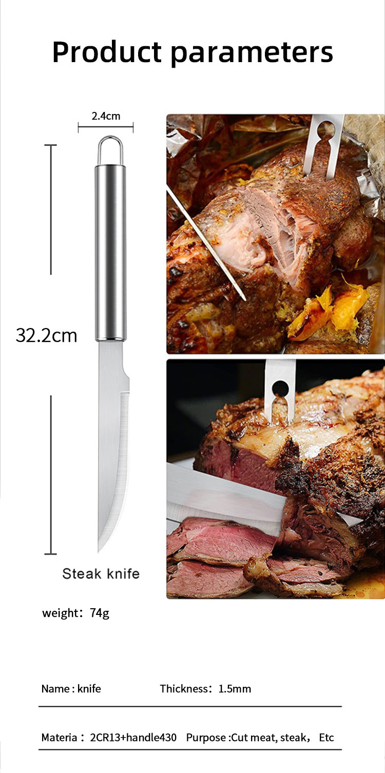 Hot Seller Bbq Tools Stainless Steel Kitchen Knives Multifunctional Kitchen Knife For Outdoor Barbecue Camping
