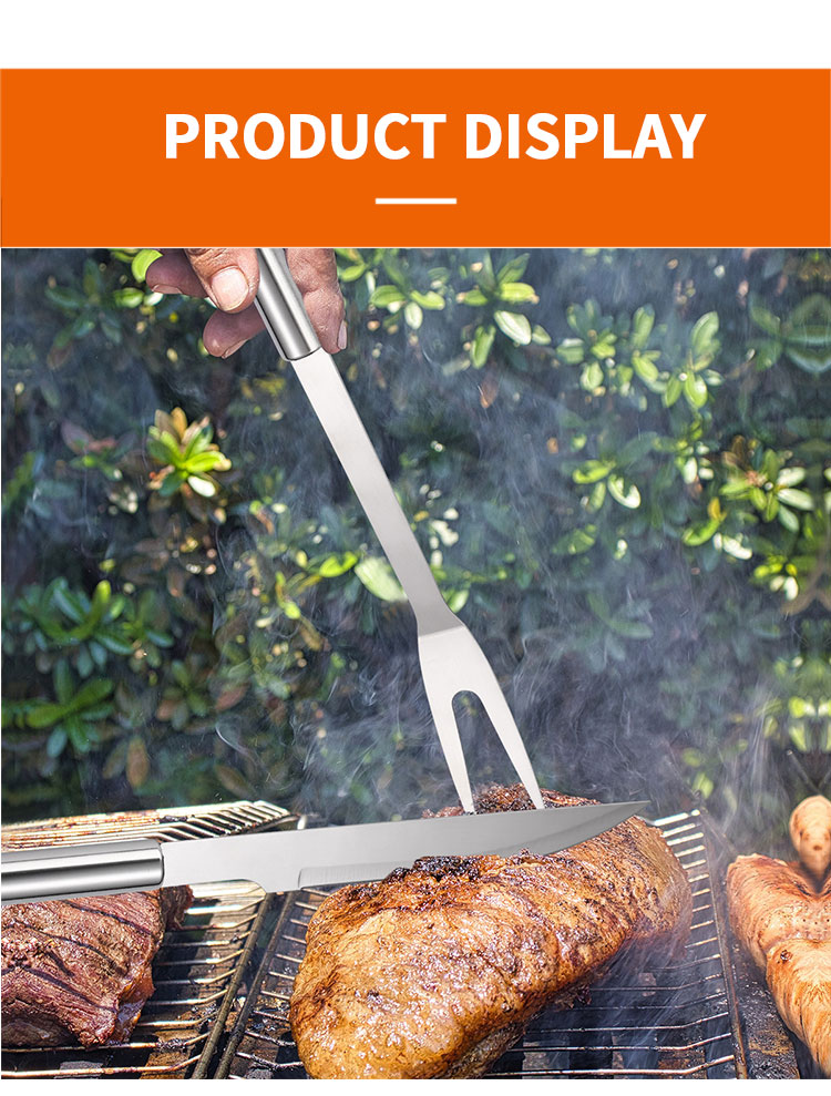 Hot Seller Bbq Tools Stainless Steel Kitchen Knives Multifunctional Kitchen Knife For Outdoor Barbecue Camping