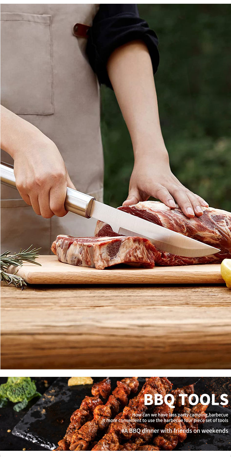 Hot Seller Bbq Tools Stainless Steel Kitchen Knives Multifunctional Kitchen Knife For Outdoor Barbecue Camping