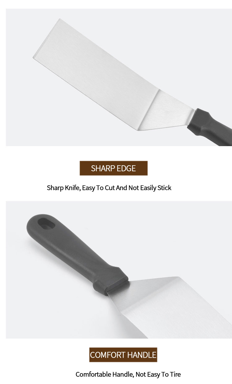 Stainless Steel Griddle Spatula Scraper BBQ tools Pancake Flipper Kitchen Spatula Burger Turner for Teppanyaki BBQ turner