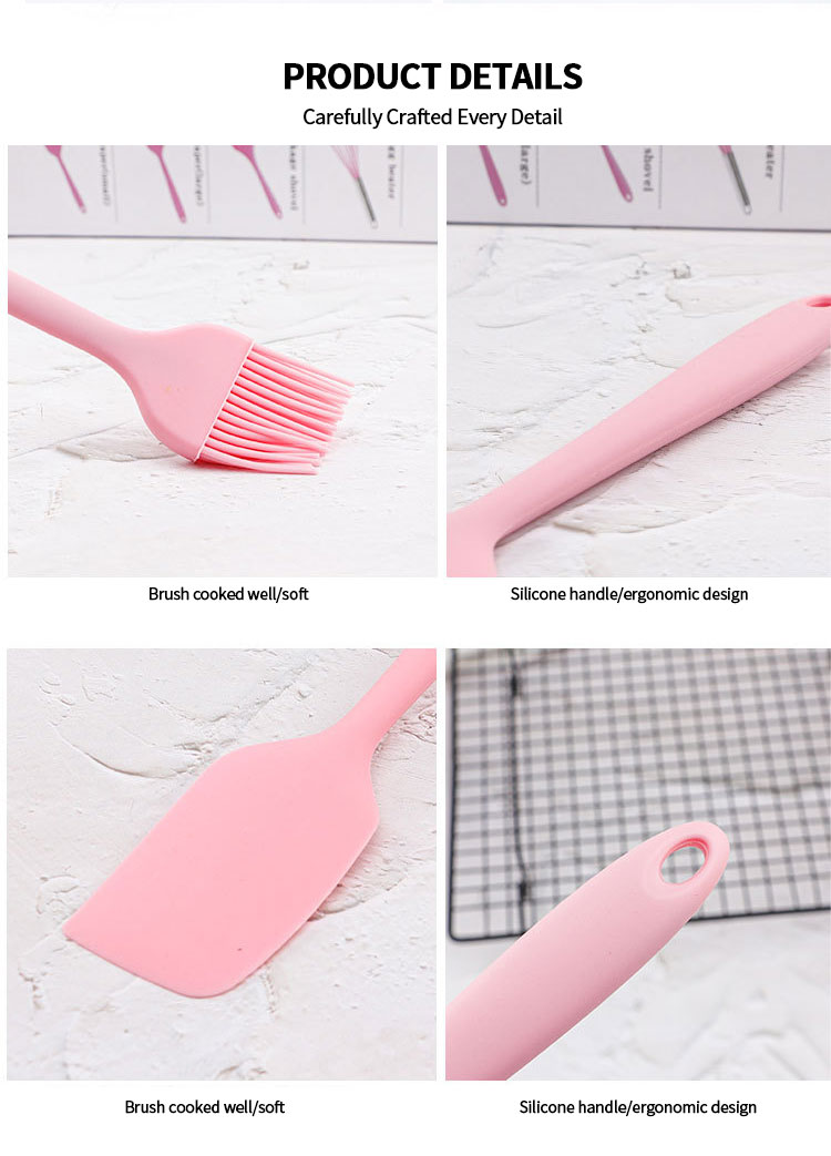 5 Pcs Kitchen Utensil Set Home And Kitchen Cooking Accessories Heat Resistant Silicone Kitchen Utensils Cooking Spatula Set