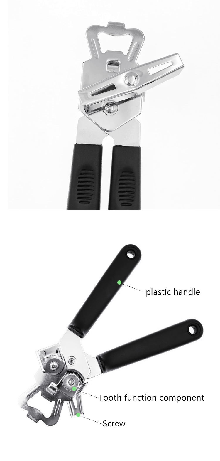 Factory Wholesale can opener kitchen accessories stainless steel manual can opener no scratching safe cut can opener