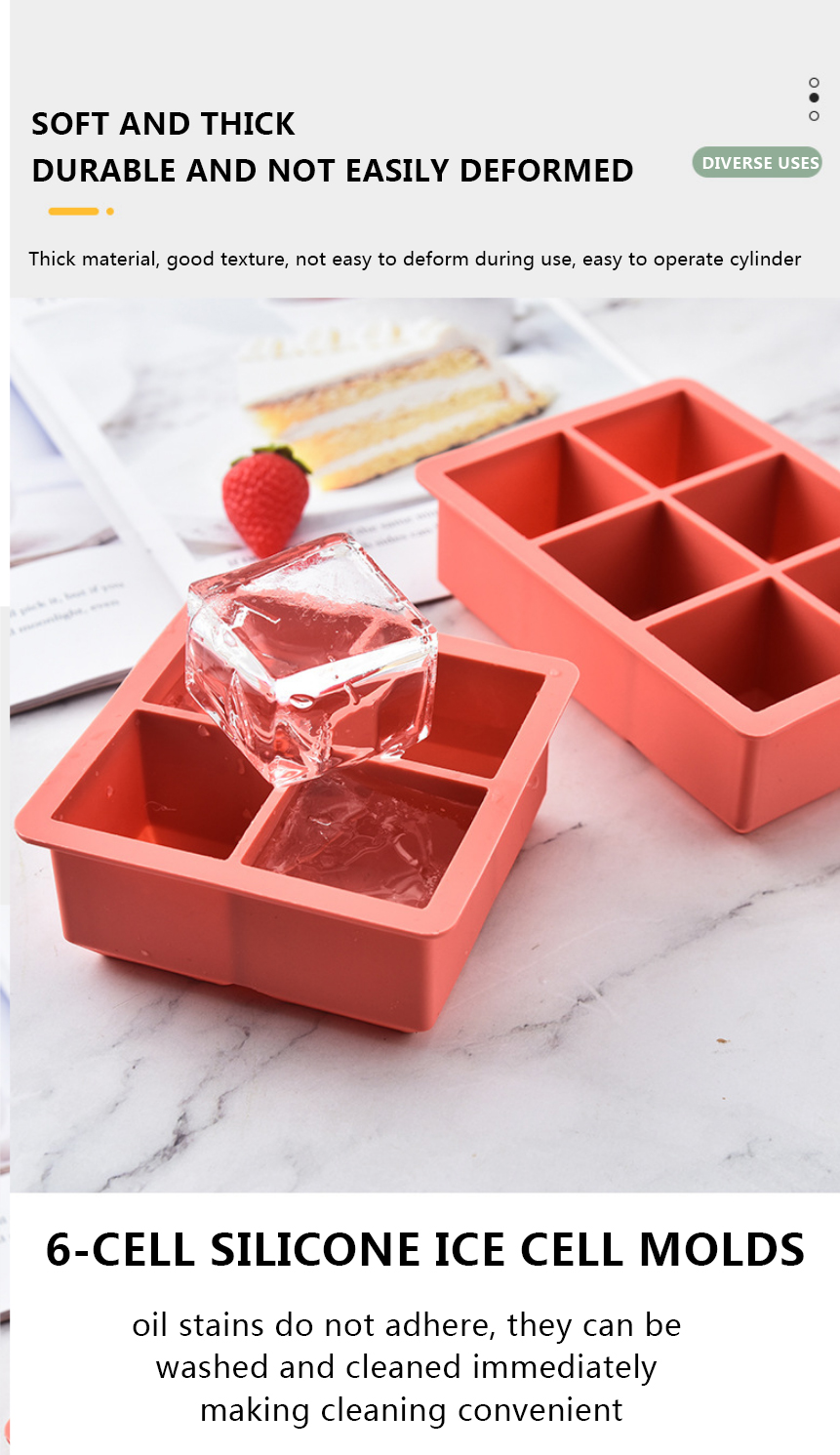 Silicone Ice Cube Tray Mold