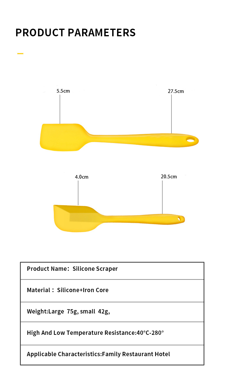 Factory Custom Food Grade baking utensils Heat Resistant Silicone Spatula Set for kitchen
