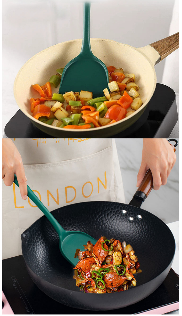 Kitchen Tools Silicone Turner Cooking accessories All-Inclusive Temperature Resistant Silicone Spatula For Kitchen Baking